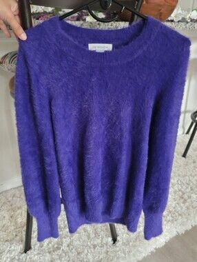 Liz Claiborne Fluffy Purple Sweater Size S-M